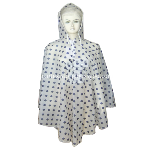 Fashion belted polka dots raincoat