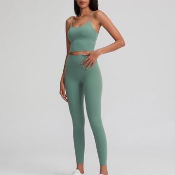 Conjunto feminino de cintura alta treino fitness feminino ioga