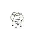 Elegante carrito de servicio escalonado hexagonal para uso doméstico