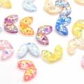 Hot Selling Butterfly Shaped Glitter Flat back  Resin Beads Charms DIY  Decoration PhoneToy Ornaments Beads