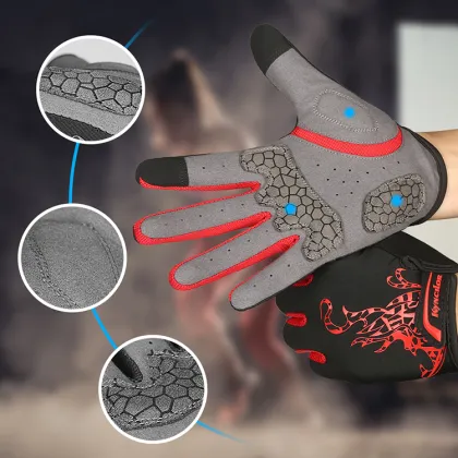 Microfiber Racing Protective Shockproof Pads Gloves for Motorcycle and Cycling