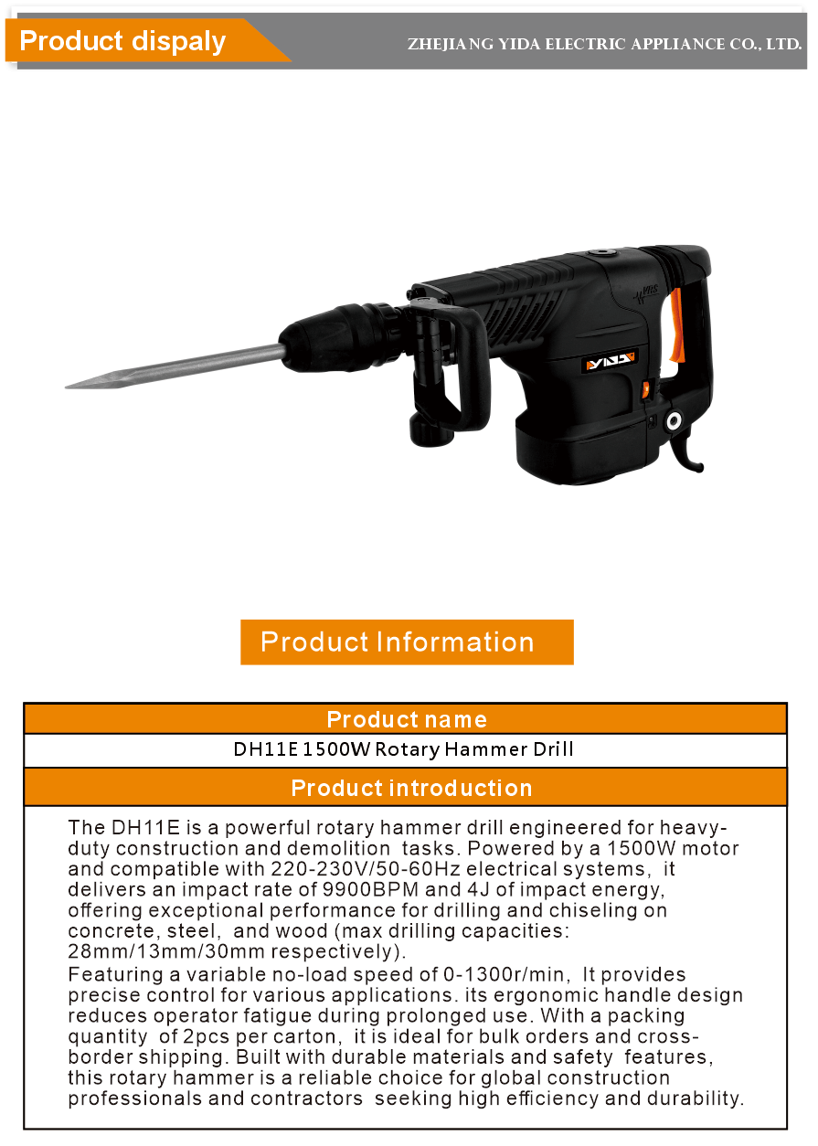 Electric Demolition Hammer