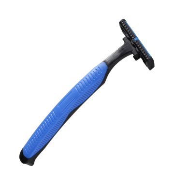 Professional Triple-Blade Stainless Steel Disposables with Rubber Handle for Smooth Shaving
