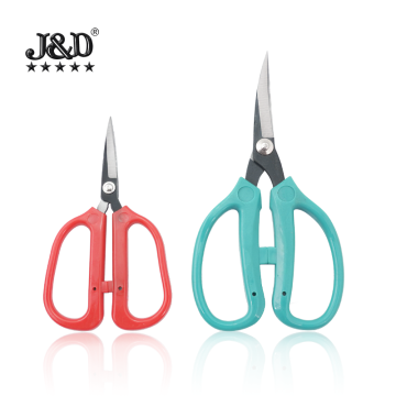 Household Curved Blade Scissors for Manganese Steel Elbow, Carpet, and Leather Fabric Cutting with Rubber Handle