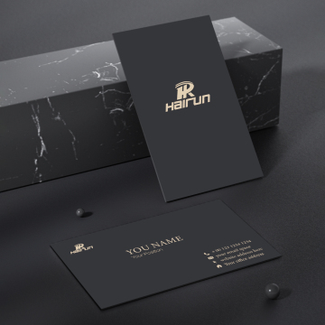 Customize Design Matte Lamination Black Art Paper Cards with Embossing and Foil Stamping for Business Cards