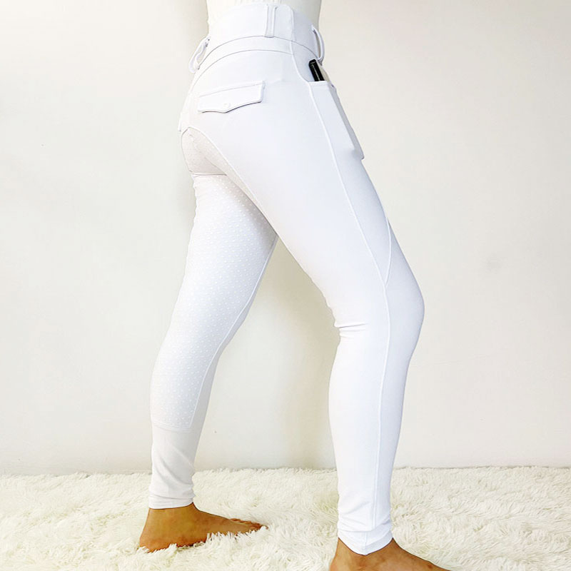 En stock ropa ecuestre calzones blancos para mujeres