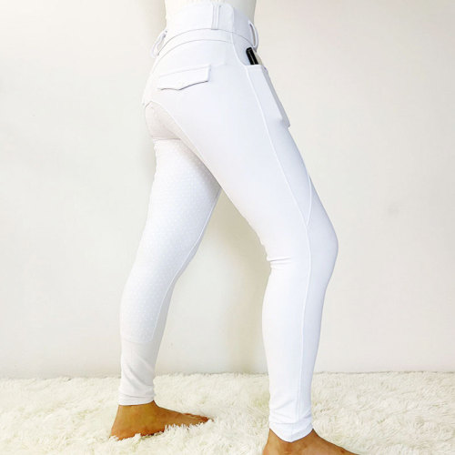 In Stock Equestrian Clothes White Breeches For Women