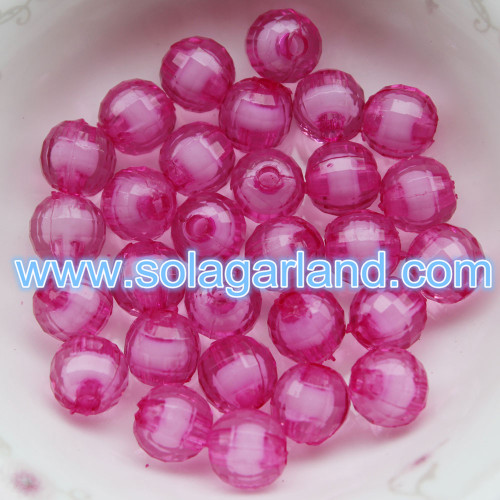 8-20MM Acrylic Crystal Faceted Round Bead In Bead Style Chunky Gumball Beads