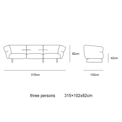 Italian style sofa minimalist imperial concubine high leg