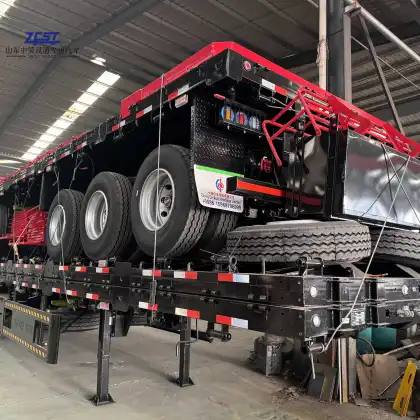 Low Price 80 Ton Flatbed Semi Truck Trailers for Sale