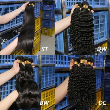 Super Double Drawn Straight Human Hair Extensions: Cambodian and Indian Virgin Hair Bundles