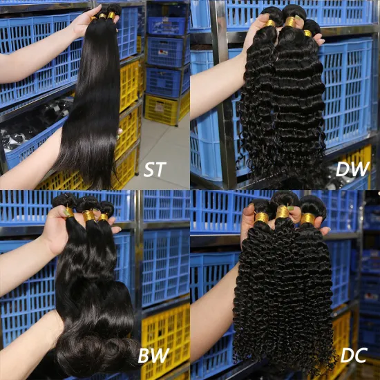 Super Double Drawn Straight Human Hair Extensions: Cambodian and Indian Virgin Hair Bundles