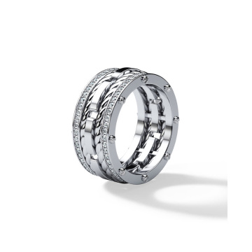 18K Gold Lab-Grown Diamond Men Eternity Ring