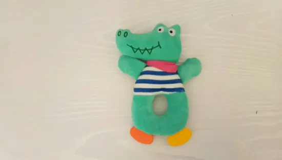 Plush rattle with teether