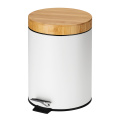 Bamboo lid Foot Pedal Garbage trash can