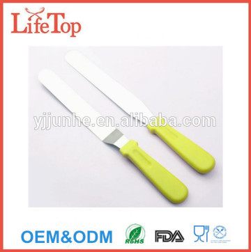 Customized Angled Metal Icing Spatula with Plastic Handle