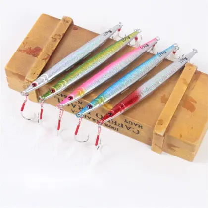 60g-100g Conical Fast Sinking Wood Jig for Sea Fishing: Trout, Carp, Tuna, Grouper, GT