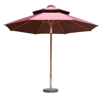 Wesunny Wholesale 4.0m Diameter Wooden Center Pole 9ft Outdoor Umbrella