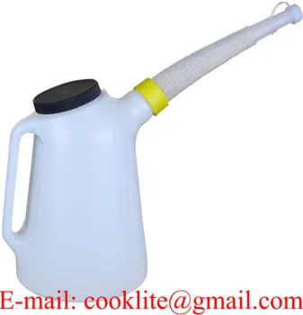 Jarra Graduada En Polietileno Con Tapa / Jarra Graduada De Plastico 5L Boquilla Flexible - Oil Measuring Jug