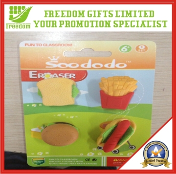 Shaped Hamburger Eraser Sets (FREEDOM-ER002)
