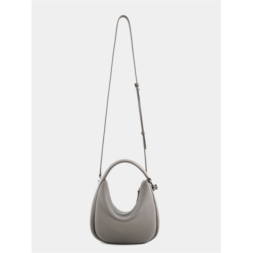 Grey-Brown Leather Crossbody New Women's Shoulder Bag