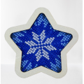 Imán para refrigerador de estilo étnico bordado con pentagrama