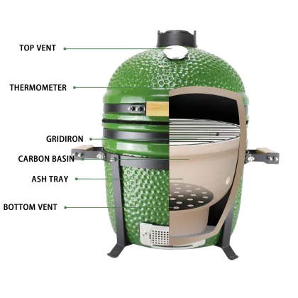 Auplex Grill 15 inch Pattern Ceramic Kamado Joe Charcoal BBQ barbecue grill Outdoor