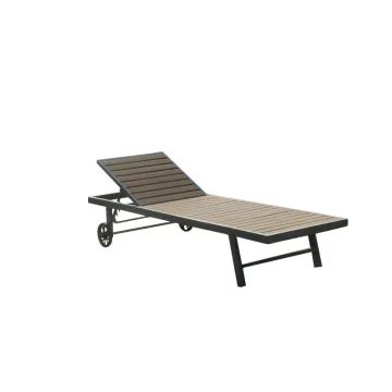 Beach Restaurant Outdoor Wood Chaise Lounge