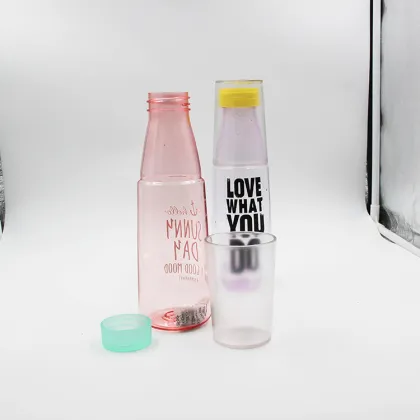 Plastic Mini Cup drinking water bottle with lid Portable cup