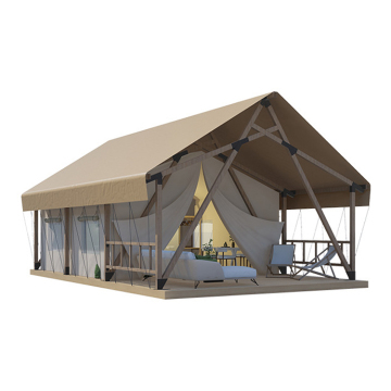 Waterproof Oxford Canvas Safari Tent for Luxury Desert Camping