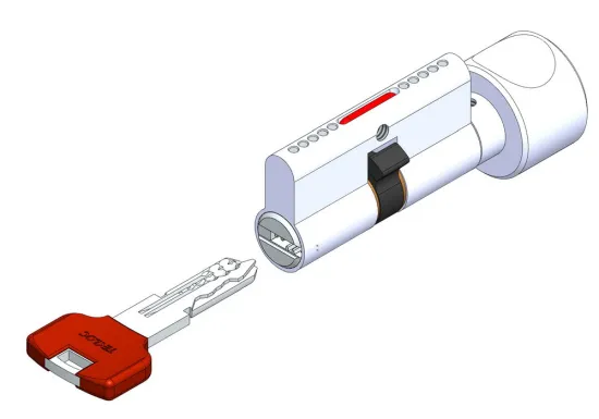 Snake groove euro profile cylinder lock knob sided
