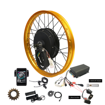 3000W Cycling Hub Motor Kit for Electric Bicycles - 135mm/150mm Dropout, Brushless Design, 48V/72V LCD