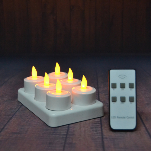 낭만적 인 충전식 Flameless Tealight 촛불은 멀리 떨어져 있습니다