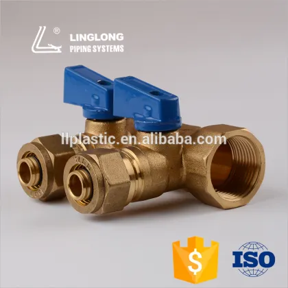 Brass forged water manifold for floor heating