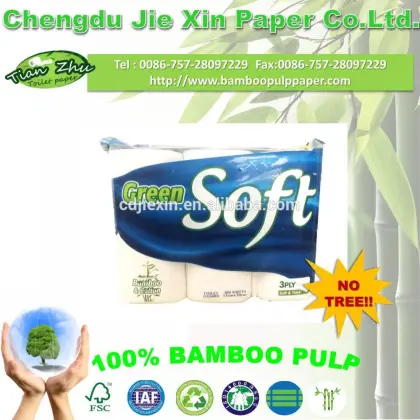 100% bamboo pulp Embossed Tissue Paper/ Toilet paper/ Soft Toilet Tissue