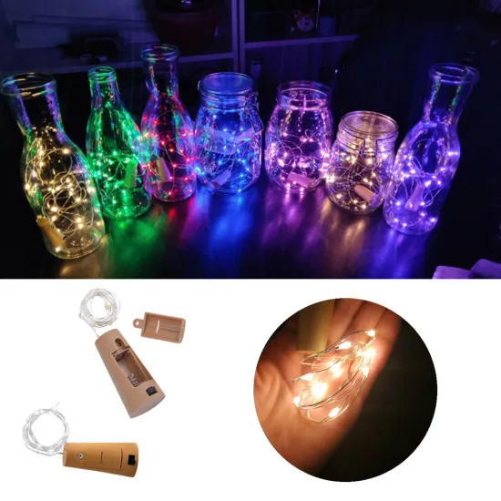 Wine Bottle LED Cork Fairy Lights - 10/20/30 LEDs Waterproof Copper Wire for Party, Christmas, Bedroom, DIY