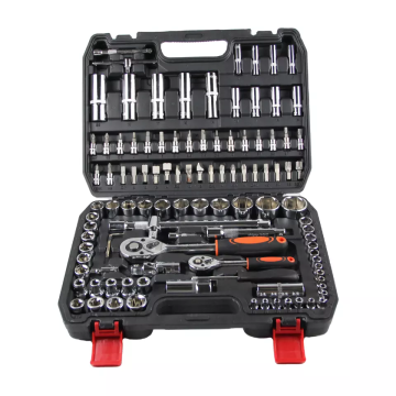 Produk teratas 108pcs kit Soket Pembaikan Kereta Set Alat Tangan Sets Gabungan Socket Wrench Set dengan Kotak Alat Plastik