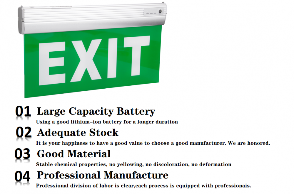 Using Convenient Exit Sign Emergency Light