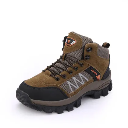 2016 Mens Hiking Shoes Waterproof Mountain Shoes Breathable Outdoor Shoes High-Top For Male