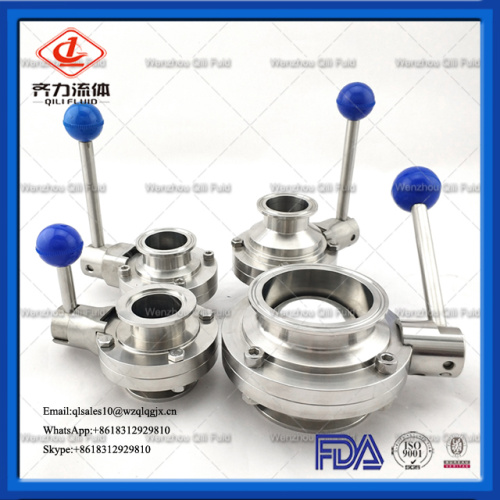 Food grade stainless steel control butterfly valve