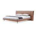 simple double bed Hot Sale bedroom leather bed