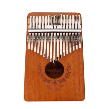 Muspor 17-keys Mahogany Kalimba Finger Thumb Piano Mbira Sanza Garland Style Thumb Piano Finger Keyboard Musical Instrument