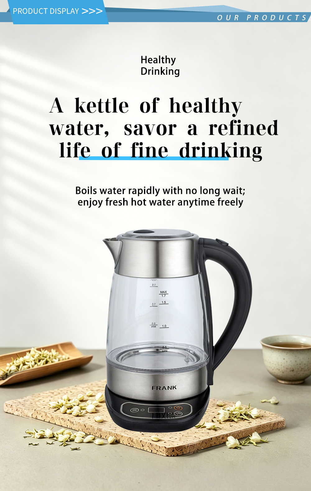 digital glass kettleFK-1721 1