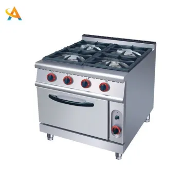 Stainless Steel Freestanding Gas Range with 4-Burner Gas Oven Stove