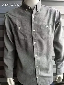 Wholesale Grey Garments Men's Solid Color Shirts