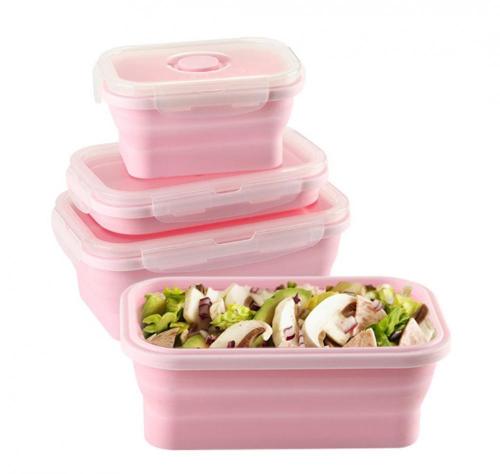 Silicone Lunch Box Portable Collapsible Folding Food box