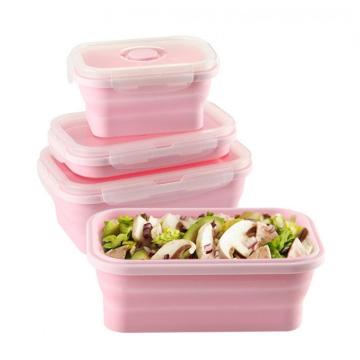 Boîte à repas pliante pliante portable à lunch box en silicone