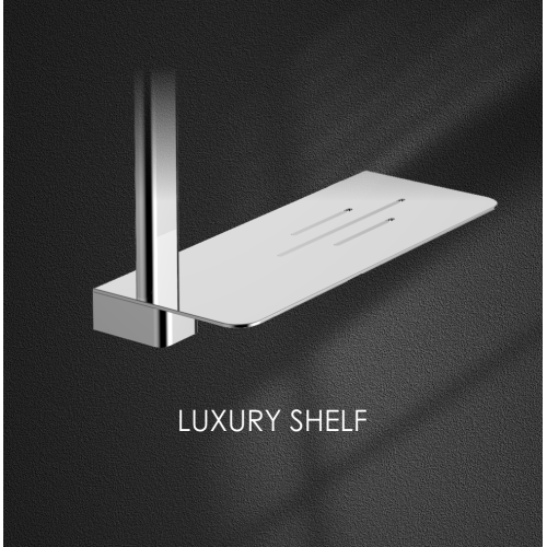 Non-thermostatic Faucet Shower Column Brass Flat Design Shower Column with Luxury Shelf Manufactory