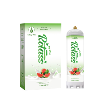 Rotass 2.2L Cream Whipping Cylinder 2-Pack with 1364g Nitrogen Cartridges and Safety Valve for Cream Whipping