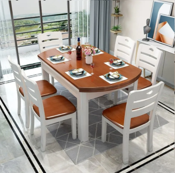 Muebles modernos de comedor de madera maciza contemporánea